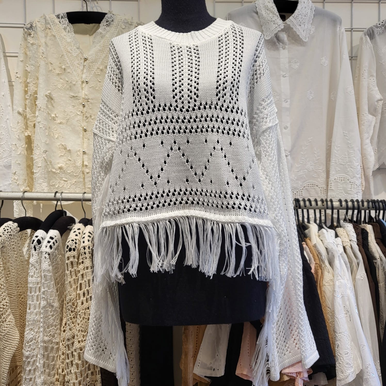 Sweater de Hilo con Fleco - Imagen 3