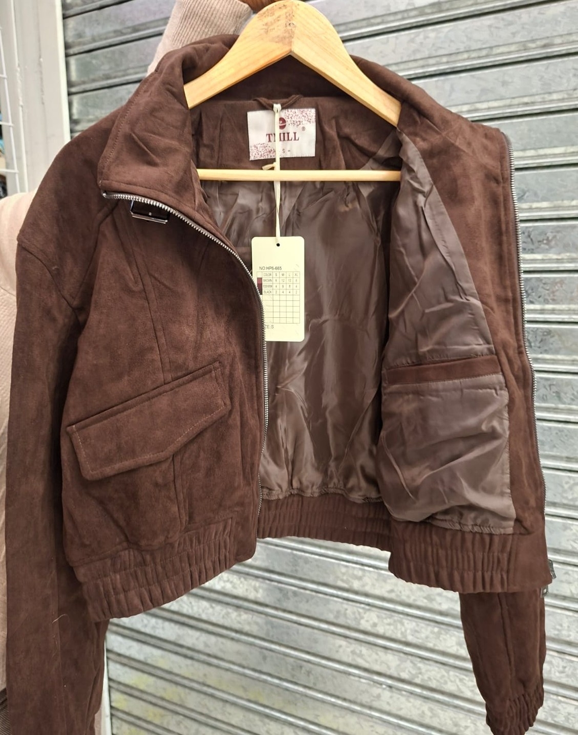 Jacketa Bomber Gamuzada - Imagen 2