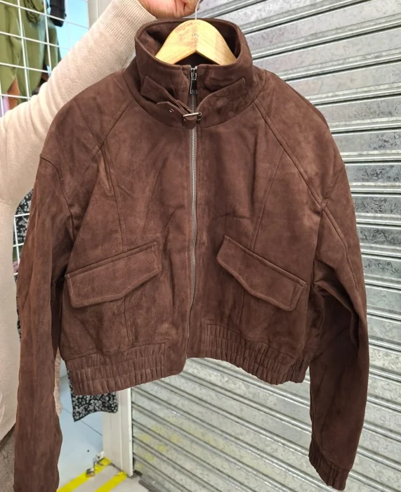Jacketa Bomber Gamuzada
