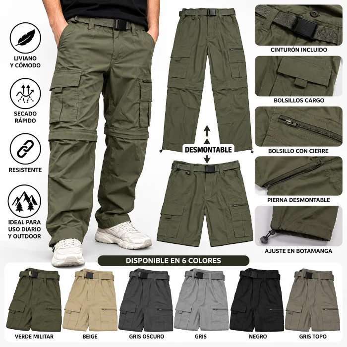 Pantalon Cargo Desmontable Importado