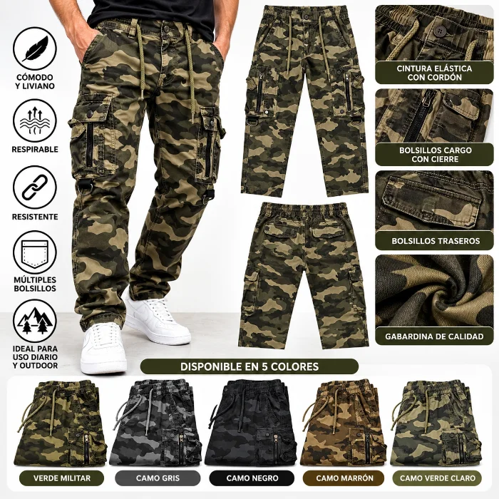 Pantalon Cargo Camuflado Importado