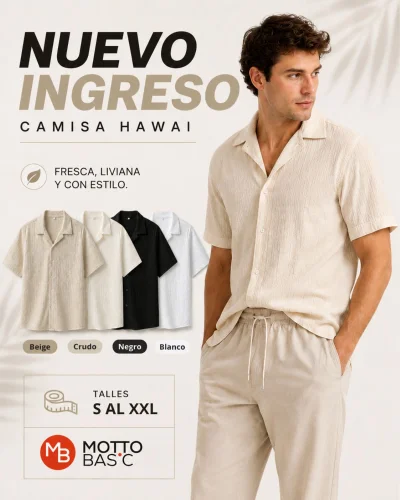 Camisas Hawai Bruselas Hombre