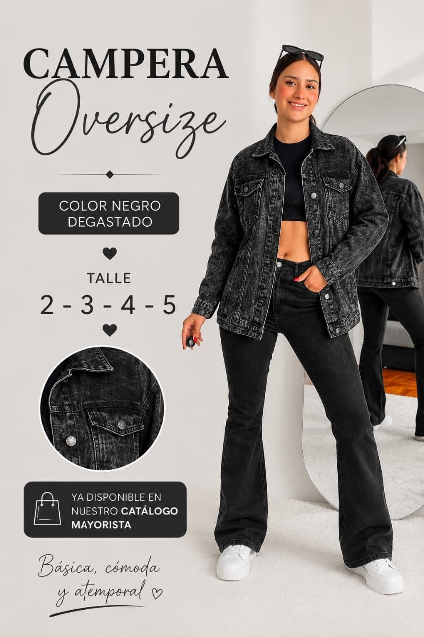Campera Jean Oversize - Imagen 2
