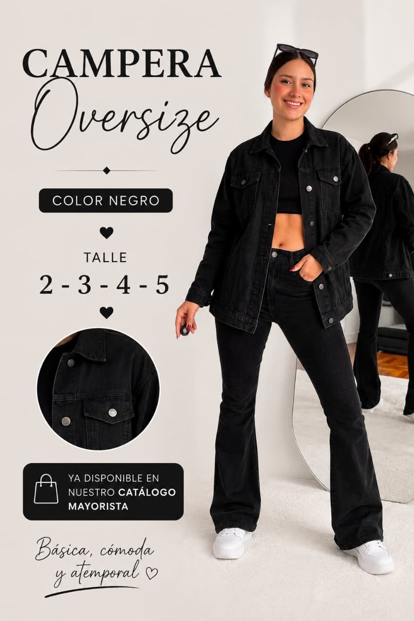 Campera Jean Oversize - Imagen 3