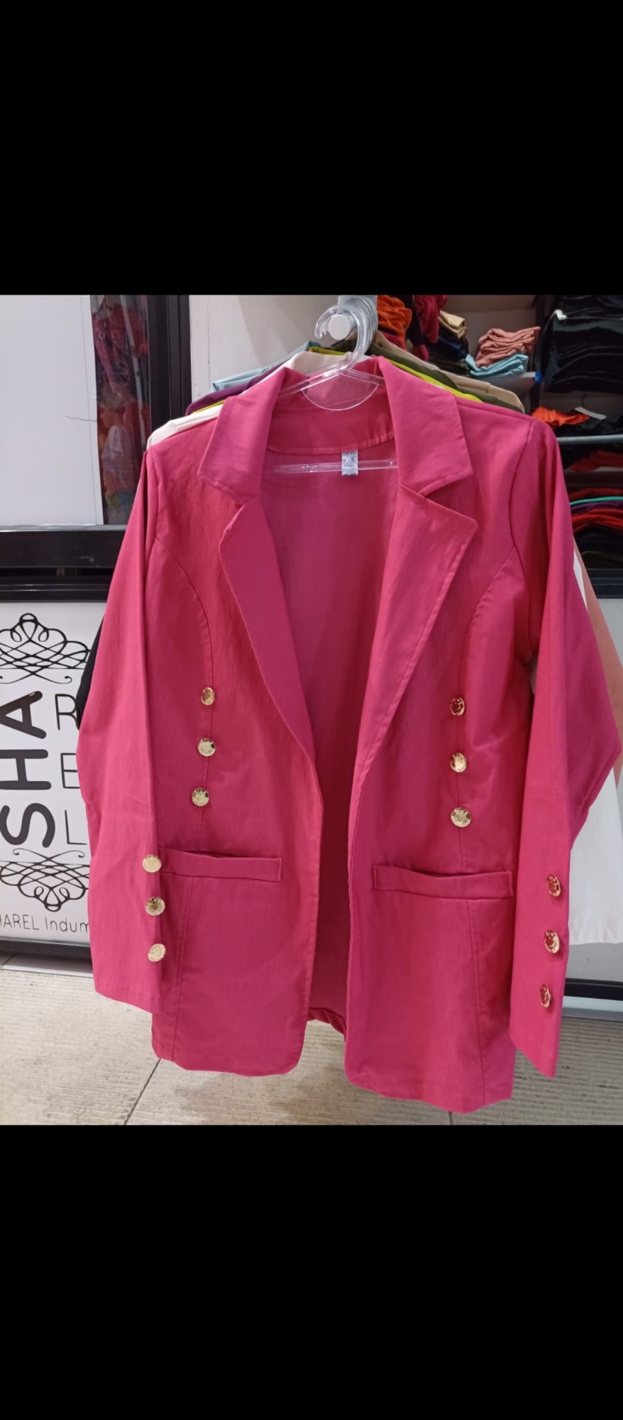 Blazer Largo con Botones de Bengalina Elástizada Talles del 2 al 5 - Imagen 3