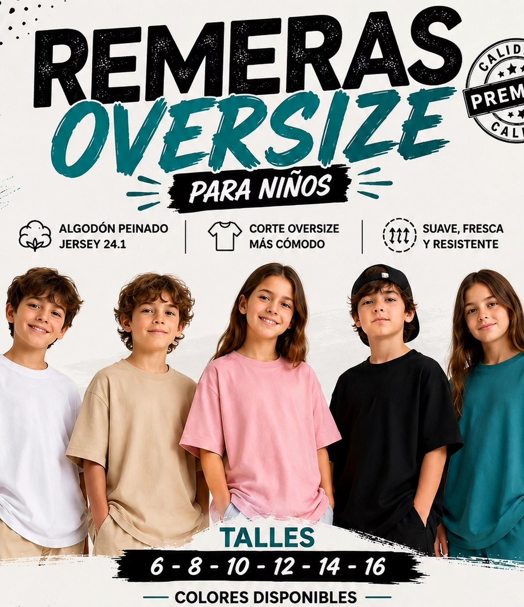 Remeras Oversize Algodón Peinado - Imagen 2