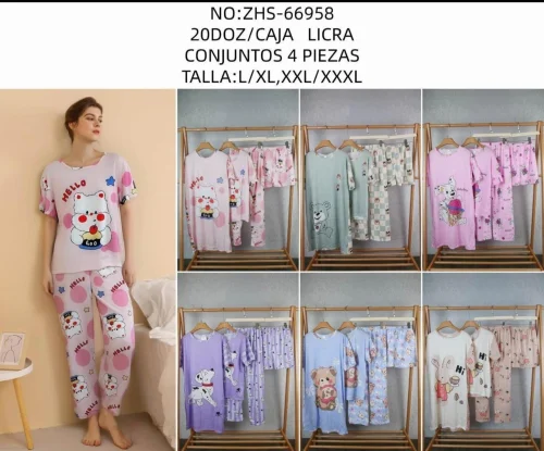 Pijamas 4 Piezas