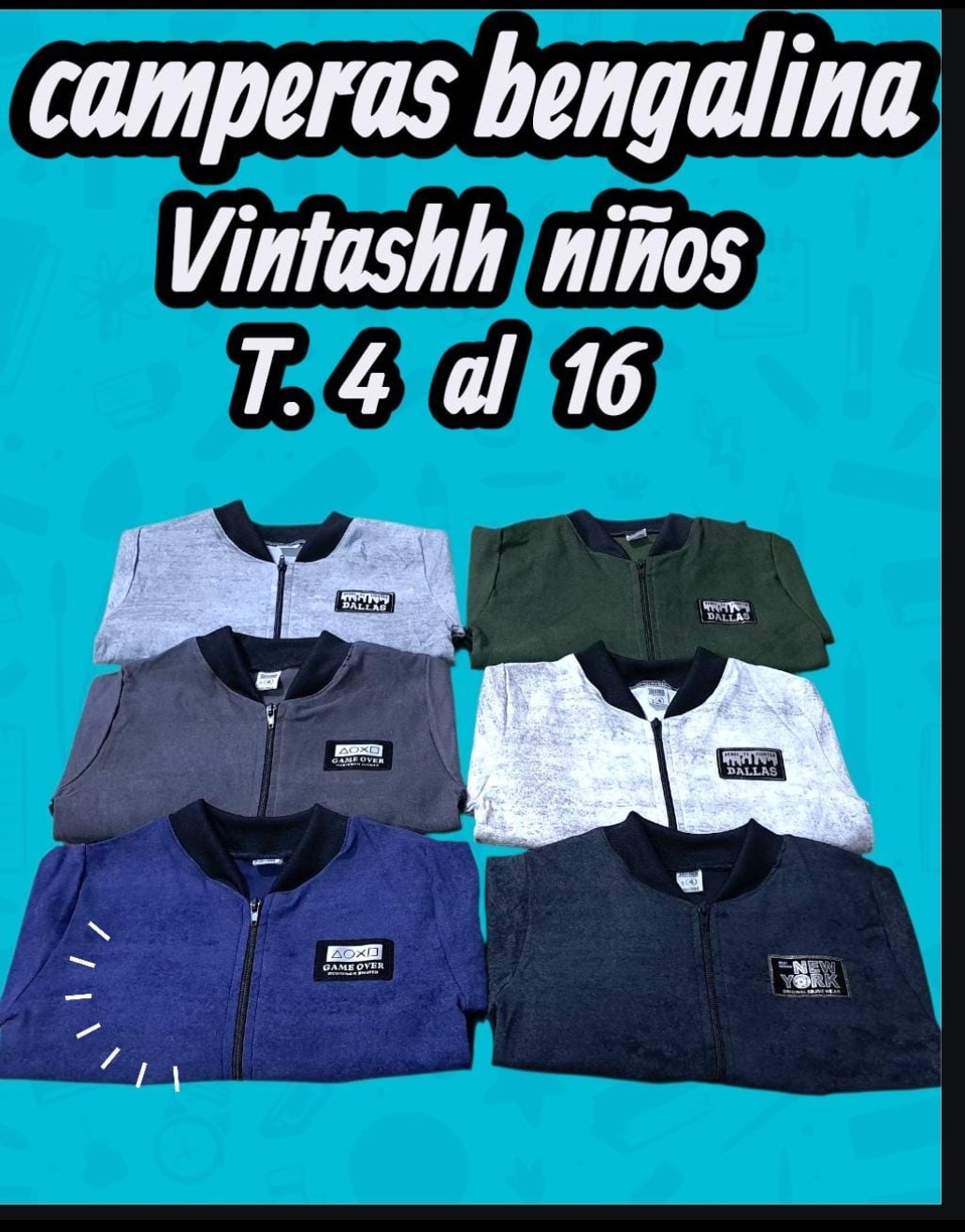 Camperas Bengalina Vintashh Cuello Chino - Imagen 3