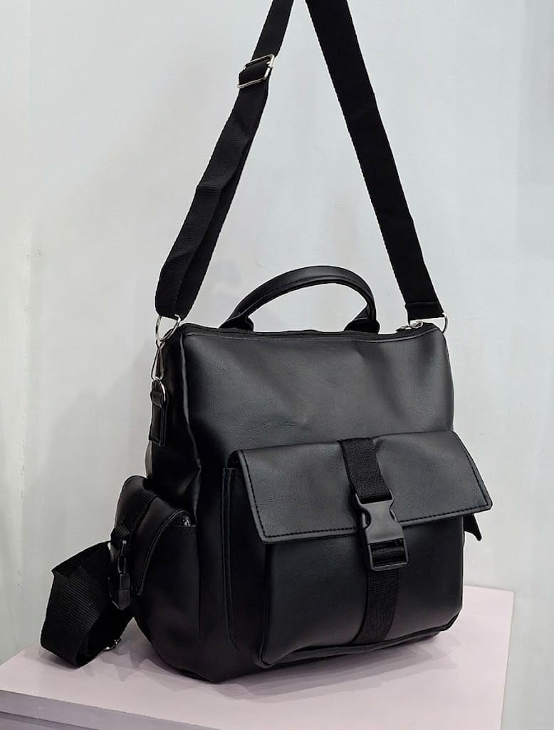 Mochila Bolso Cargo Eco Cuero - Imagen 3