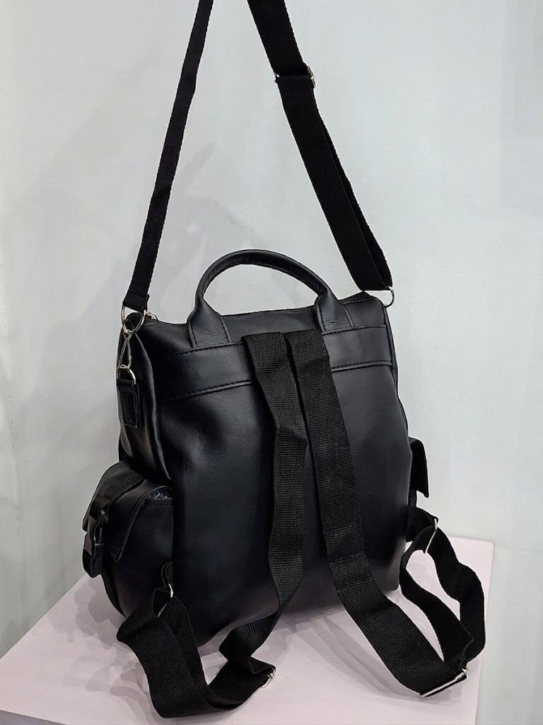Mochila Bolso Cargo Eco Cuero - Imagen 4