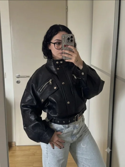 Campera Bonber  Crop Solo Chocolate