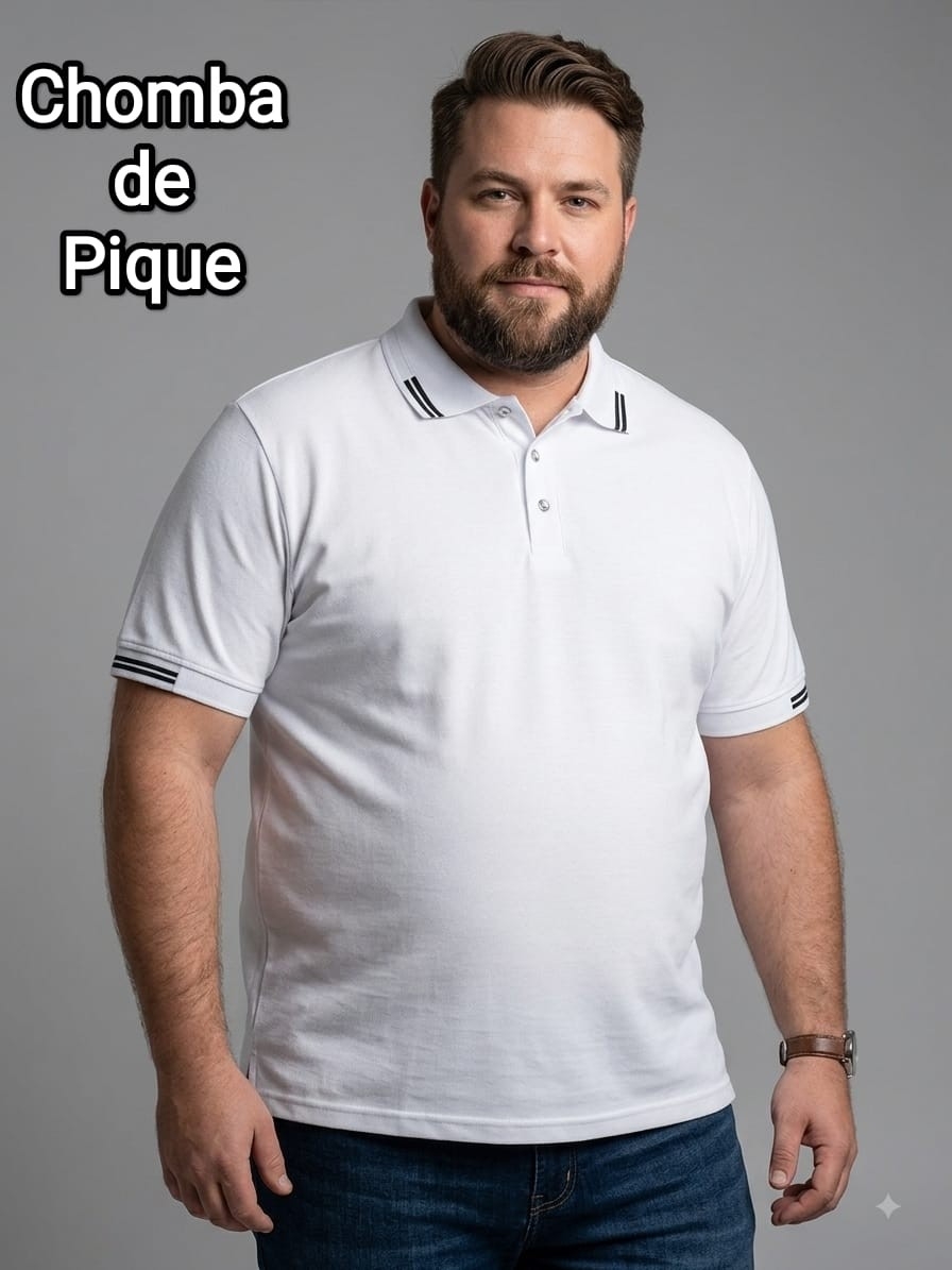 Chombas de Piqué Talles Especiales - Imagen 3
