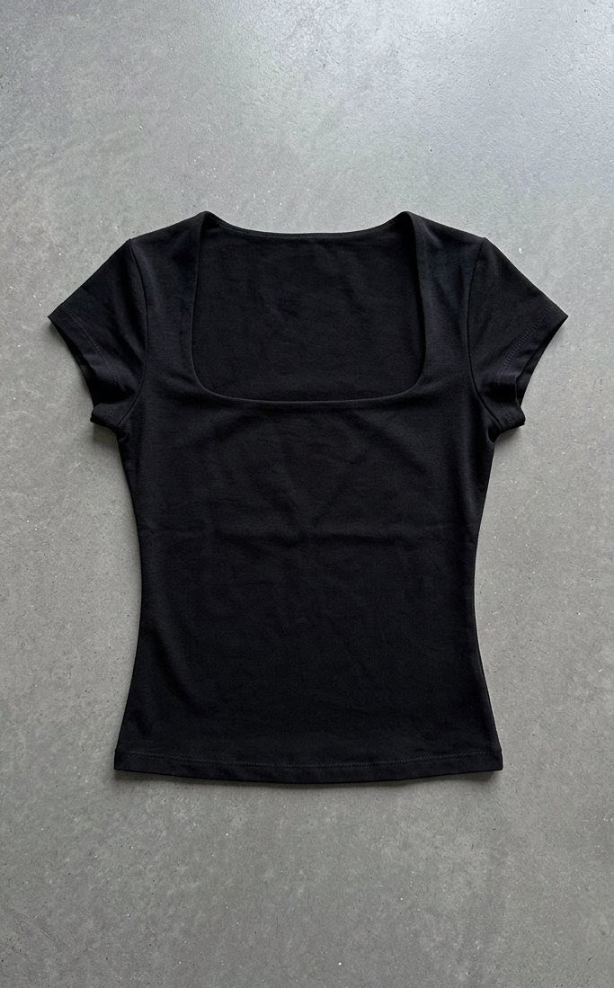 Remera Escote Cuadrado Manga Corta Embolsado - Imagen 3
