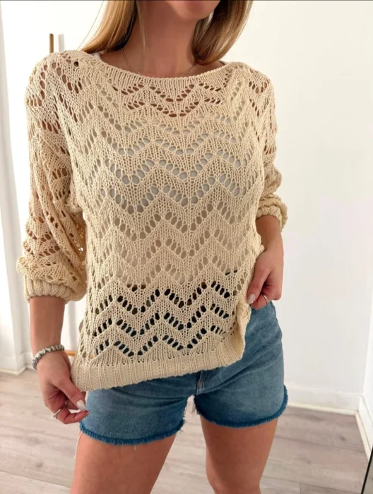 Sweater Bote Hilo de Algodón