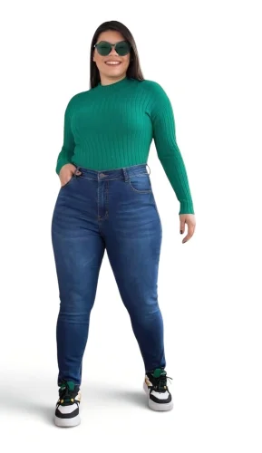 Jeans Chupín Mujer Especial Elastizado con  Bolsillos Adelante