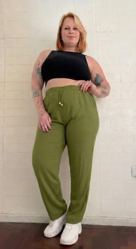 Pantalón Recto Lino Spandex