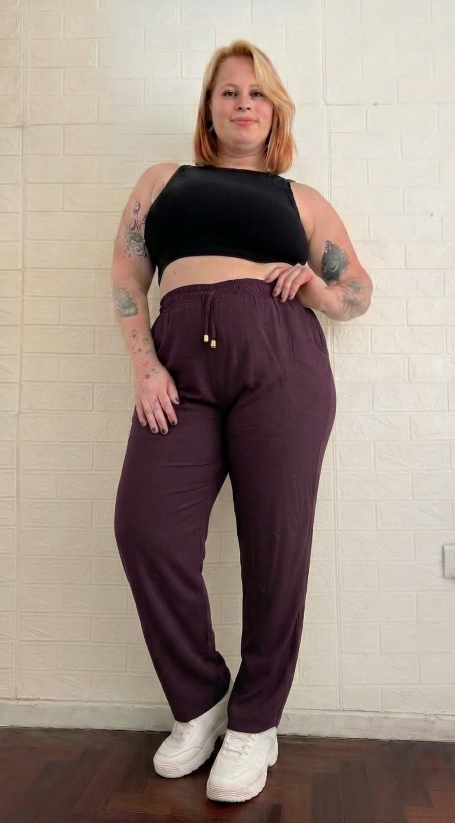 Pantalón Recto Lino Spandex - Imagen 3