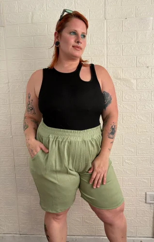 Bermuda Lino Spandex