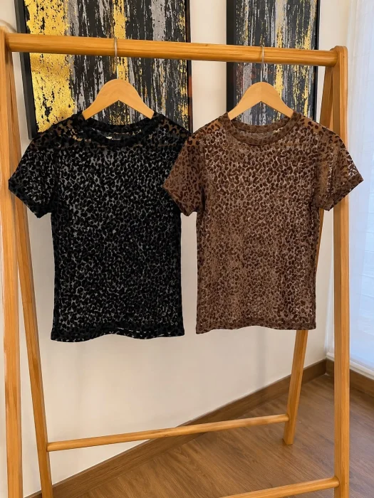 Remera de Microtul Estampado Cristal