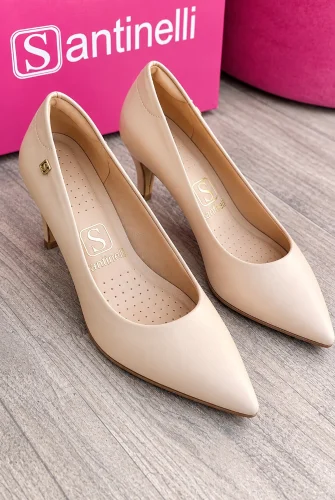 Zapato Stiletto Do Brasil Beige