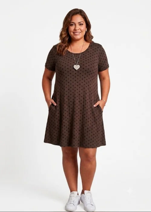 Vestido Clásico Estampado C/bolsillo