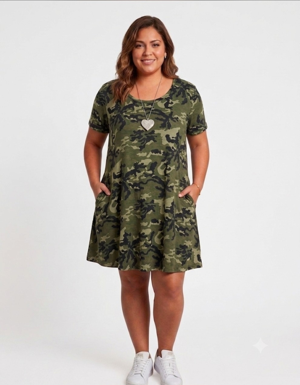 Vestido Clásico Estampado C/bolsillo - Imagen 3