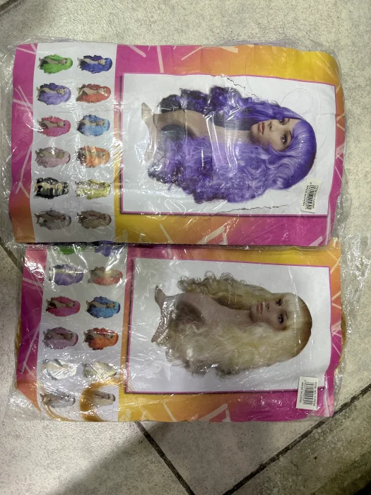 Peluca Lacio o Ondulado Largos de Adulto o Niño