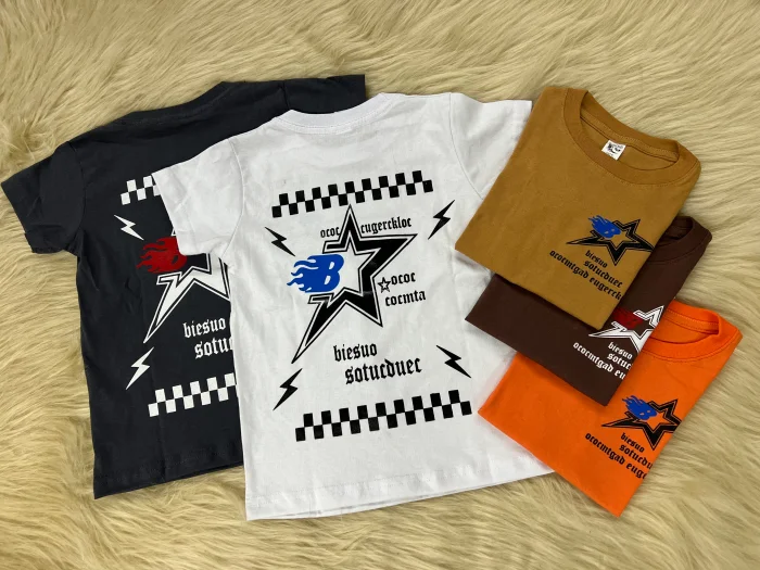 Remera de Algodón Doble Estampa
