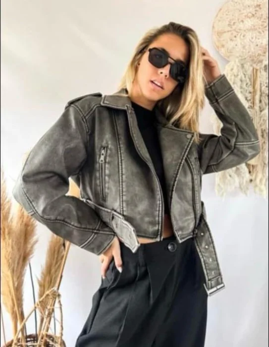 Campera Ecocuero Yd Jaspeado.