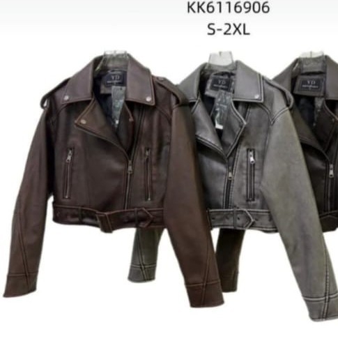 Campera Ecocuero Yd Jaspeado. - Imagen 2