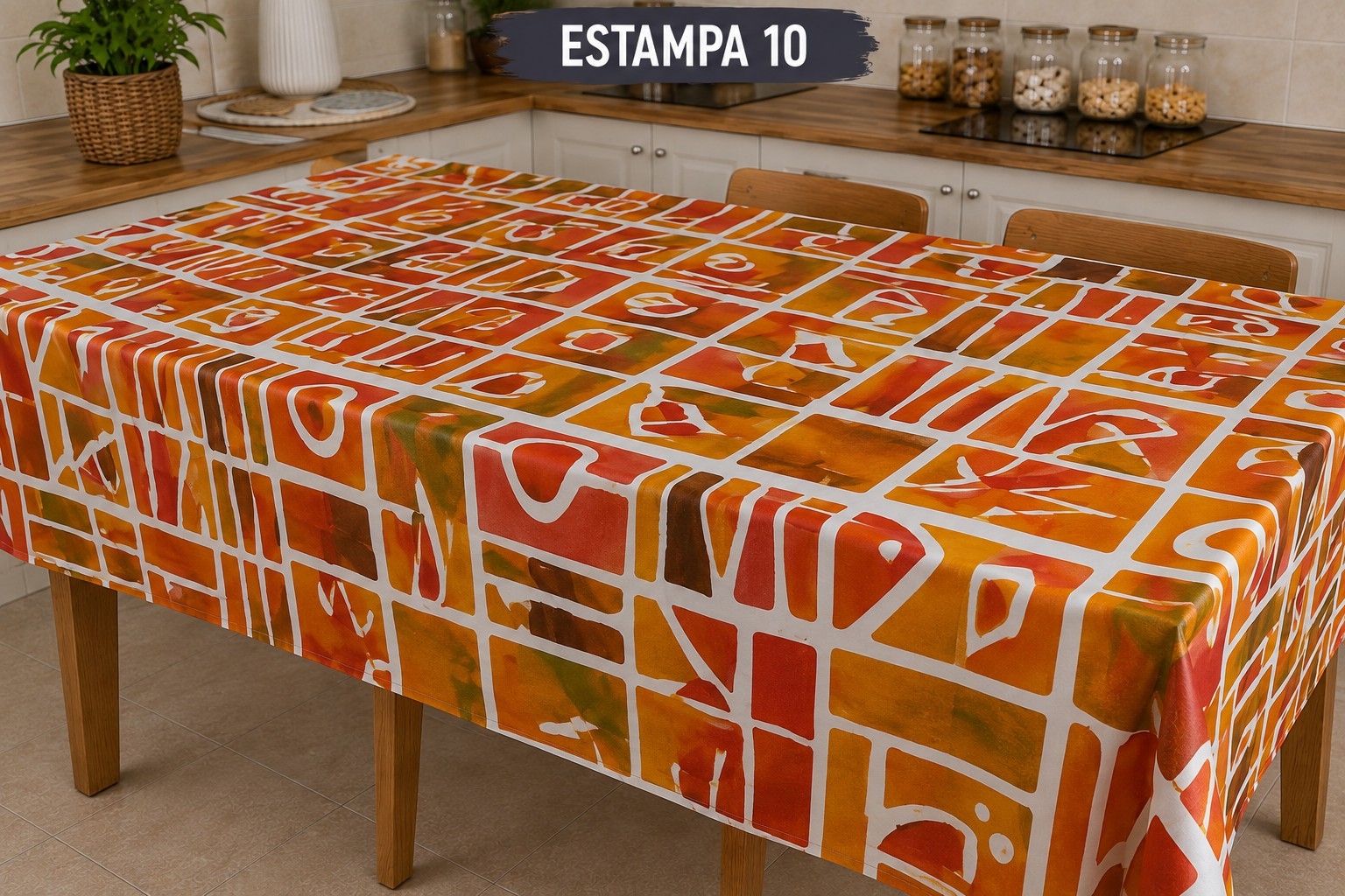 Mantel de Cocina Cuerina Estampado 2m - Imagen 7