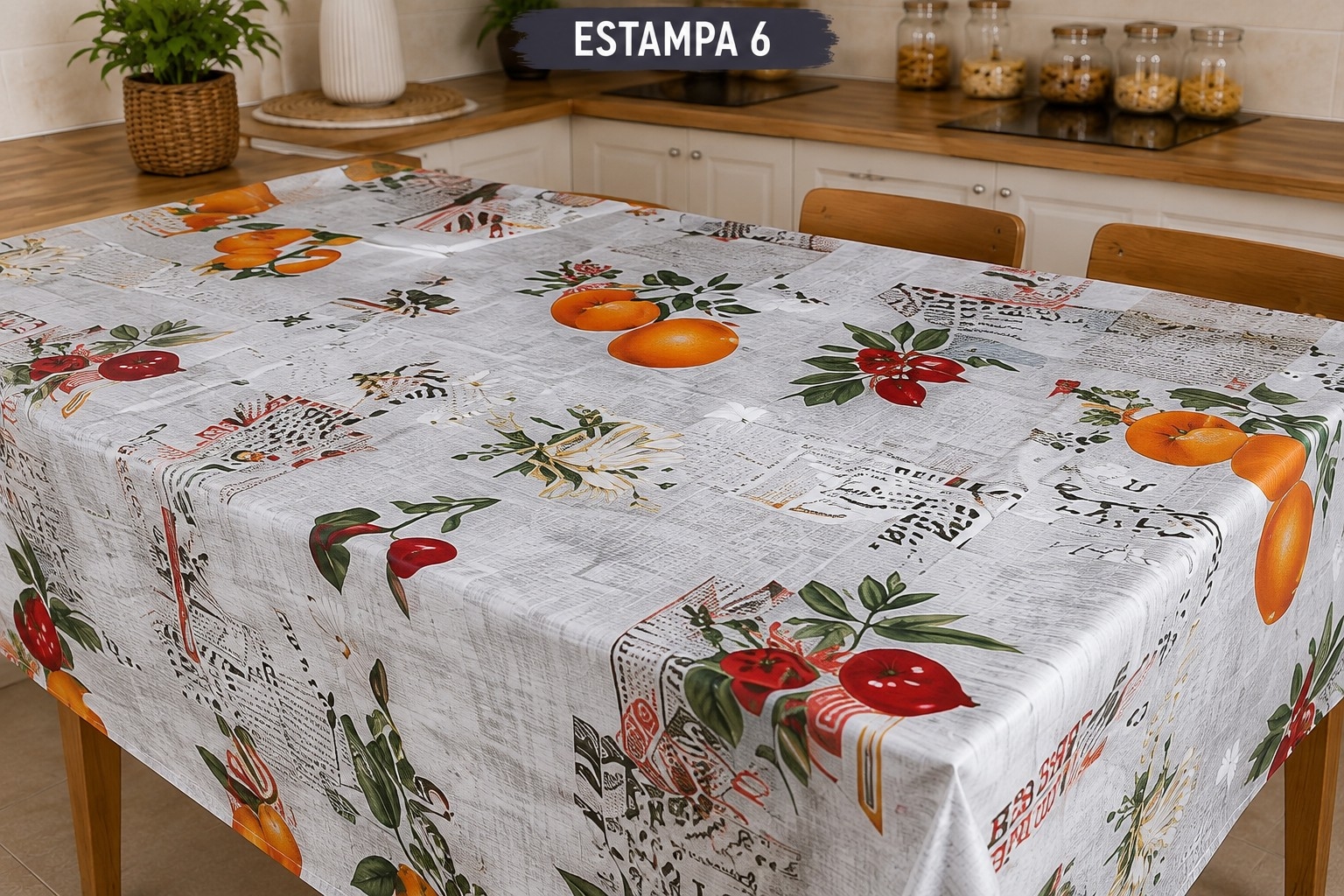 Mantel de Cocina Cuerina Estampado 2m - Imagen 9
