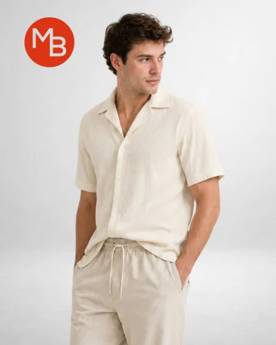 Camisa Bruselas Hawai Elastizado - Hombre
