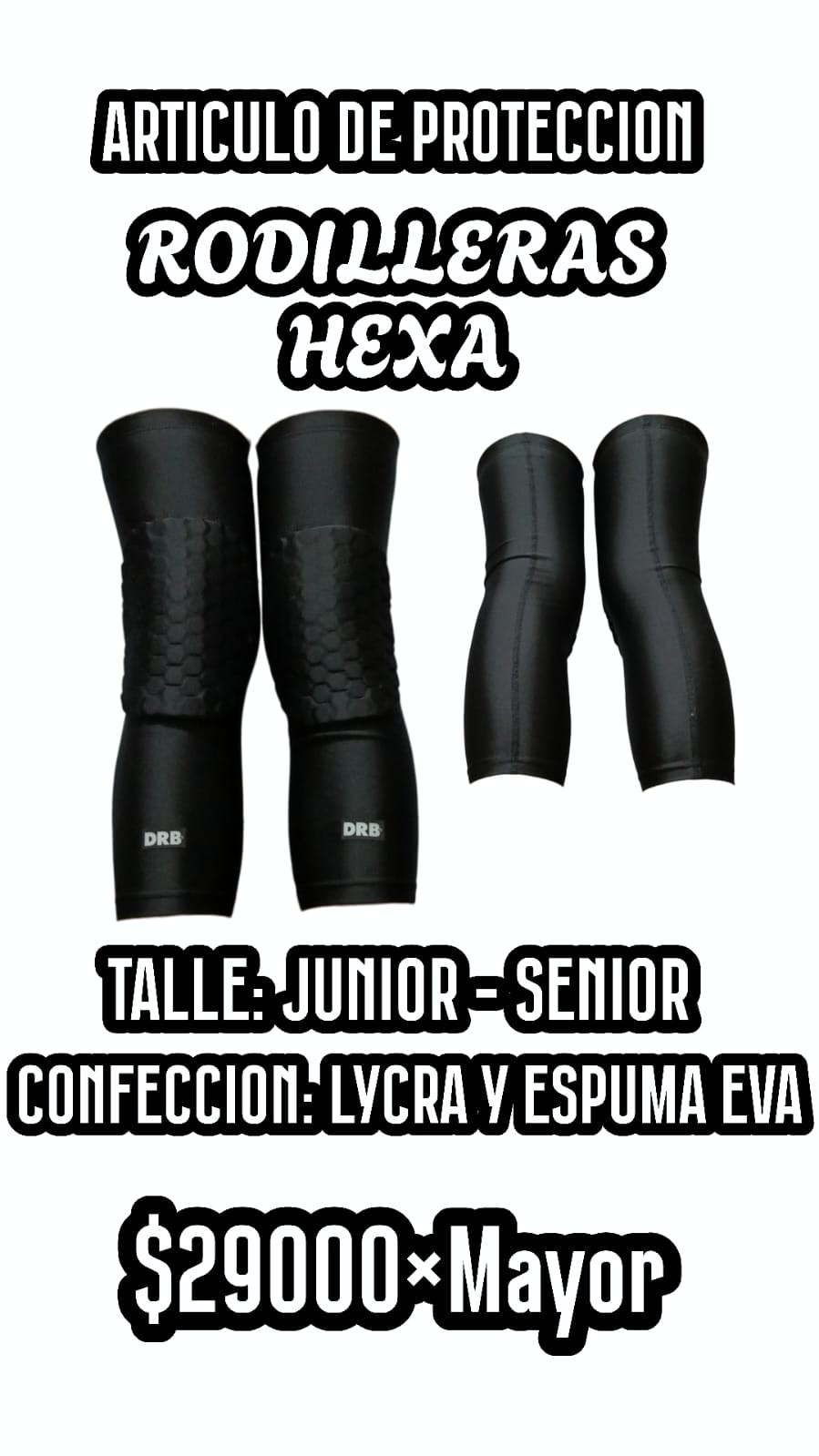 Rodilleras Hexa Acolchadas - Imagen 1