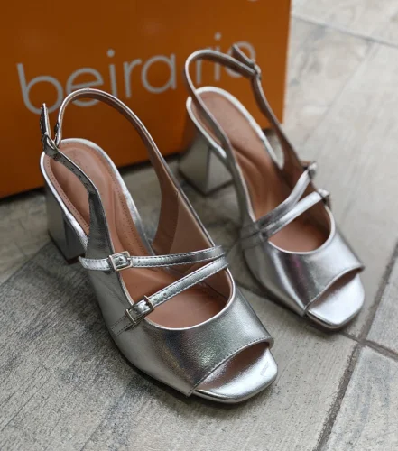 Sandalias Zapatos Plata Do Brasil
