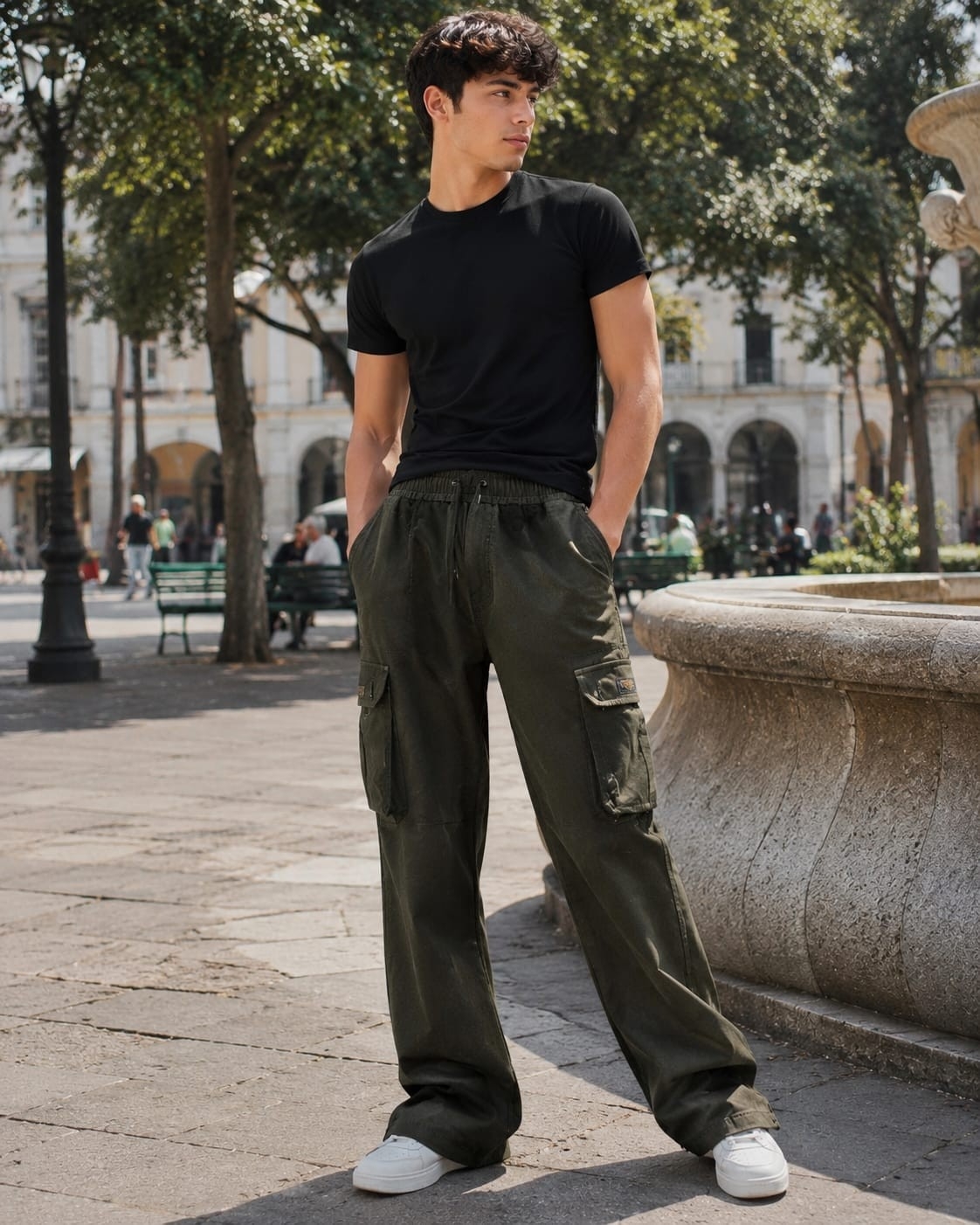 Pantalones Recto  de Lino - Imagen 3