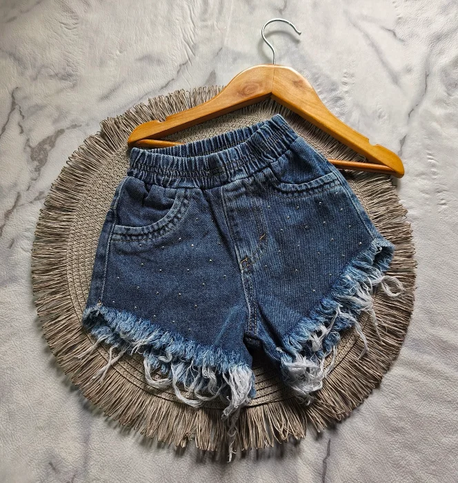 Shorts Desflecados con Brillo || Línea Bebé