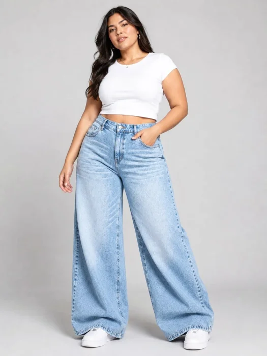 Wide Leg Celeste Localizado Especial