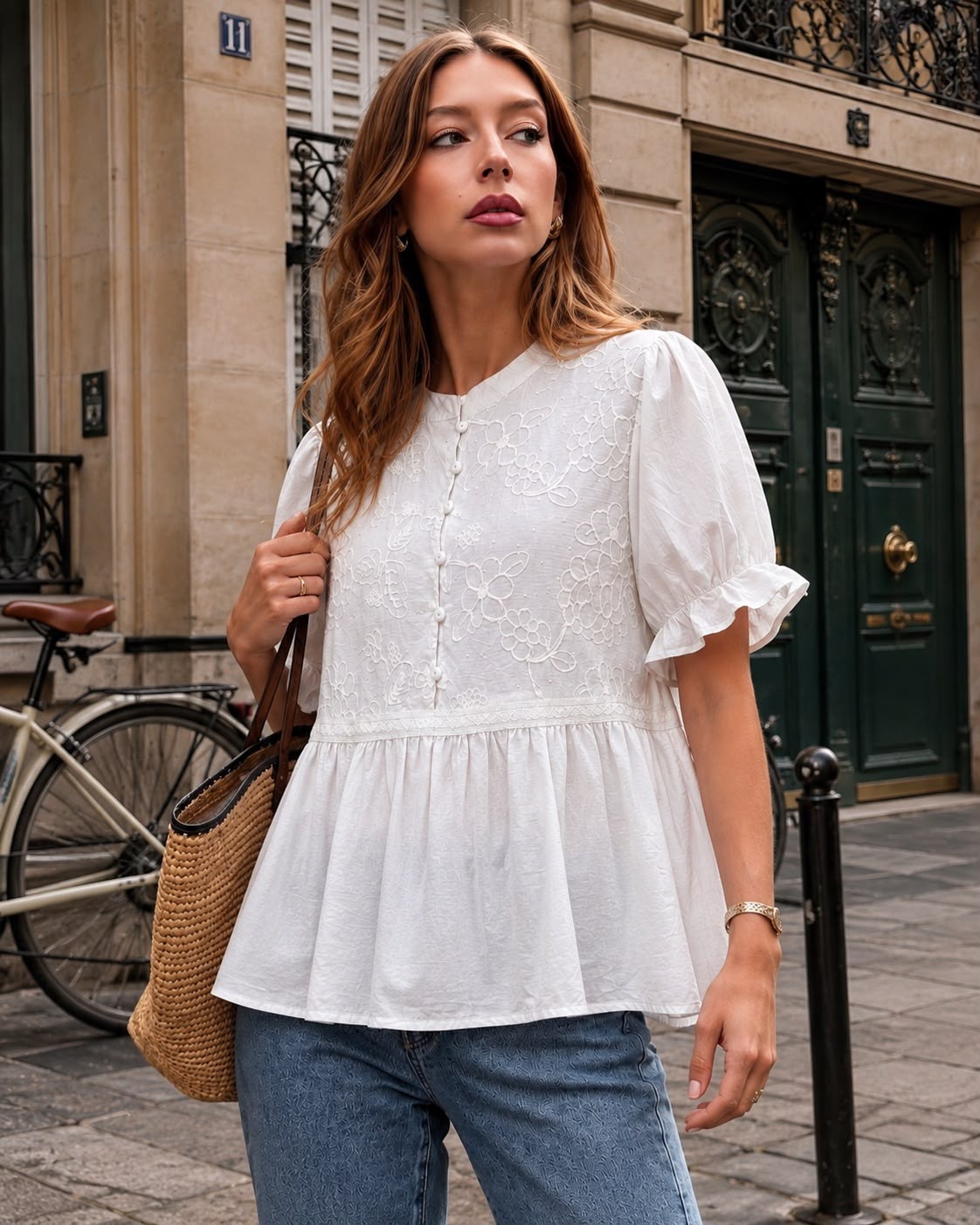 Blusa Bordado con Brillo - Imagen 2