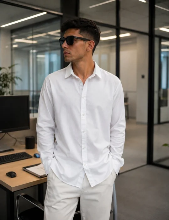 Camisa Lino Importada Manga Larga