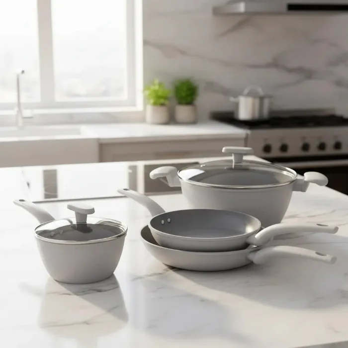 Set Batería X6 Cocina Antiadherente Aluminio Facil Lavado