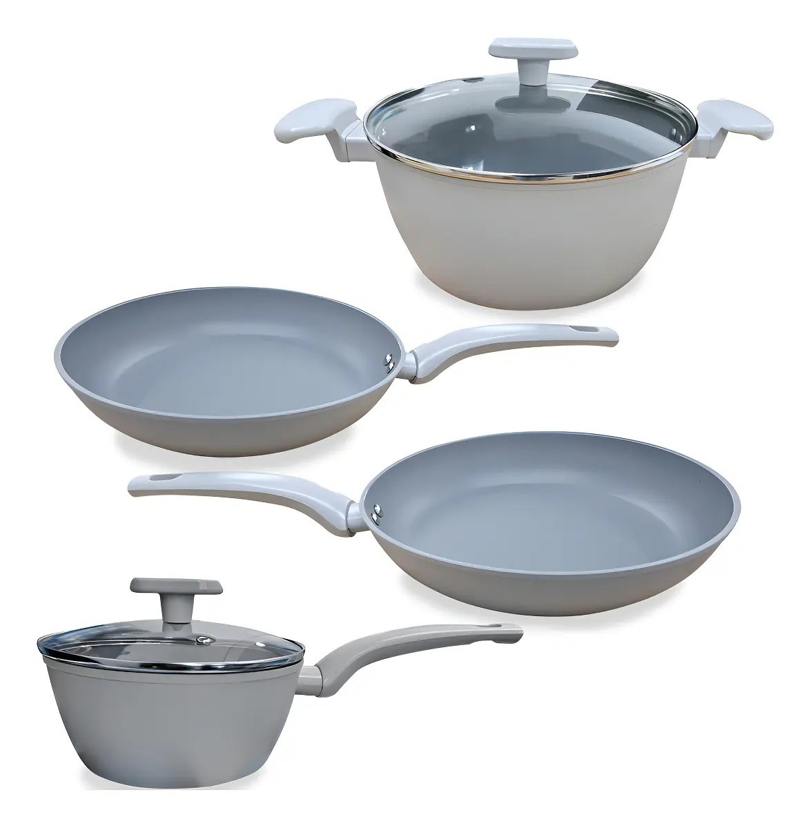 Set Batería X6 Cocina Antiadherente Aluminio Facil Lavado - Imagen 3