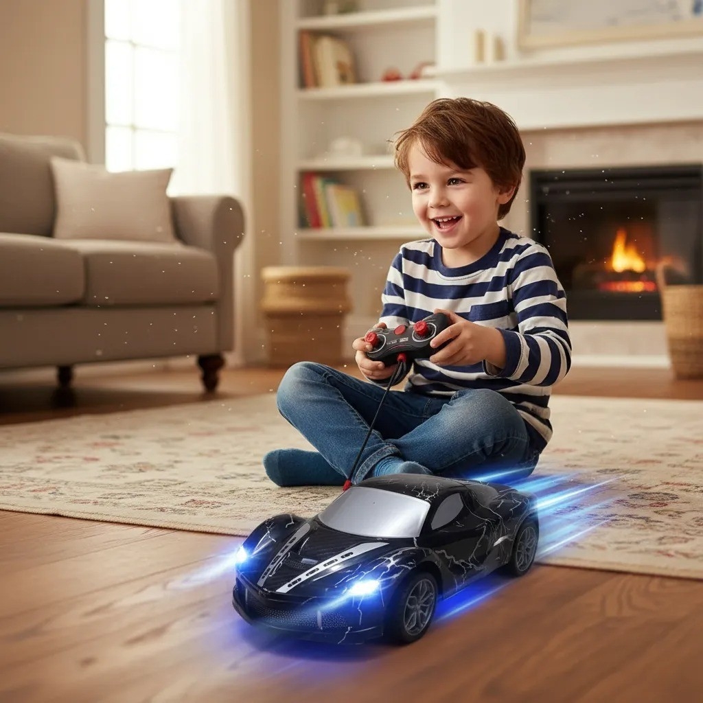 Auto a Radio Control Remoto Carrera Juguete Luz Led Rc - Imagen 2