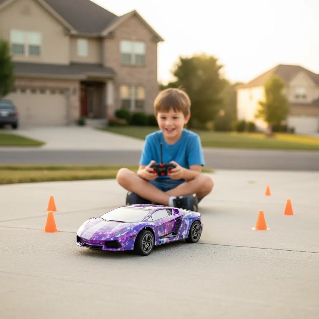 Auto a Radio Control Remoto Carrera Juguete Luz Led Rc - Imagen 5