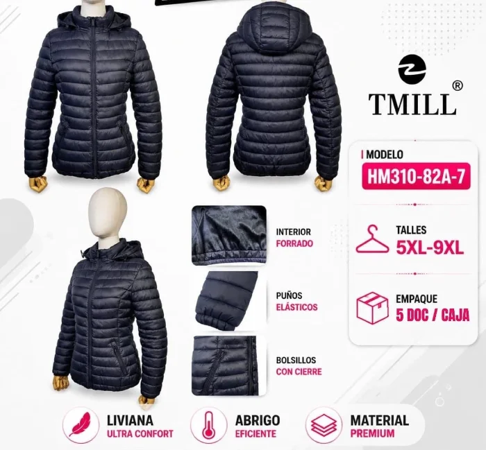 Campera con Piel Liviana