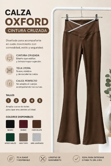 Calza Oxford Cintura Cruzada