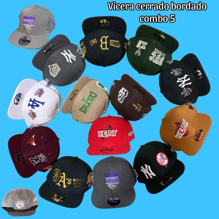Visera Cerrada Parches Bordados Premium