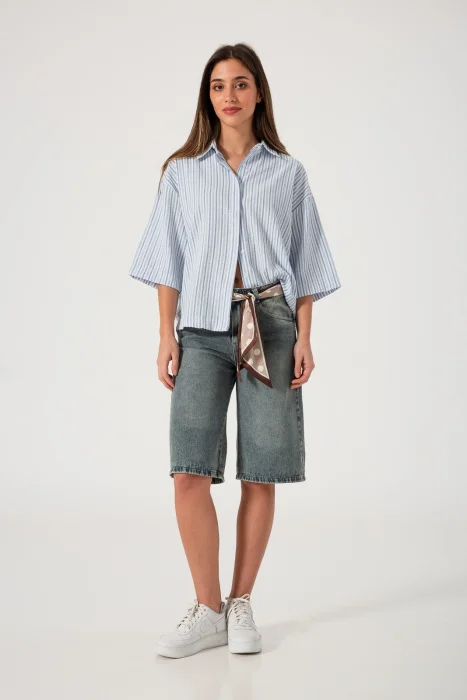 #800/43 Camisa Rayada con Tachas
