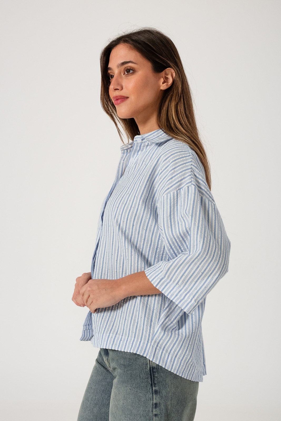 #800/43 Camisa Rayada con Tachas - Imagen 2