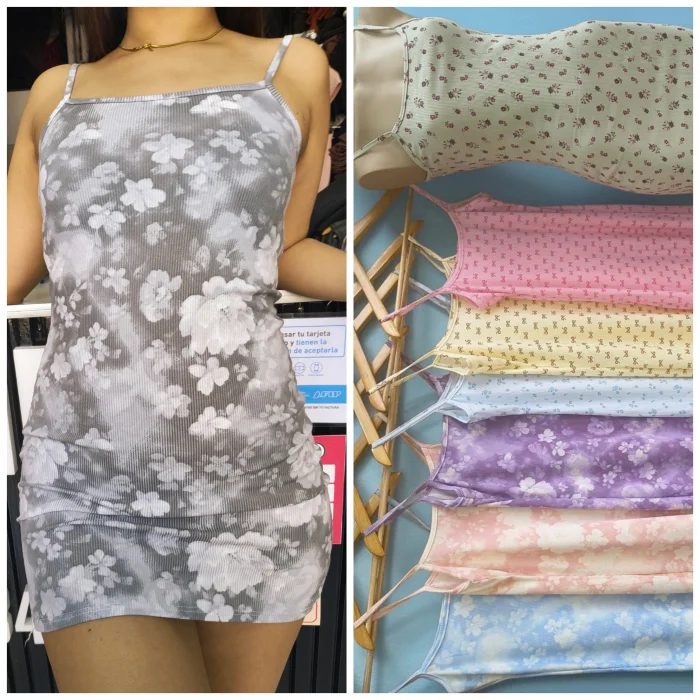 Vestido Estampado Tiritas